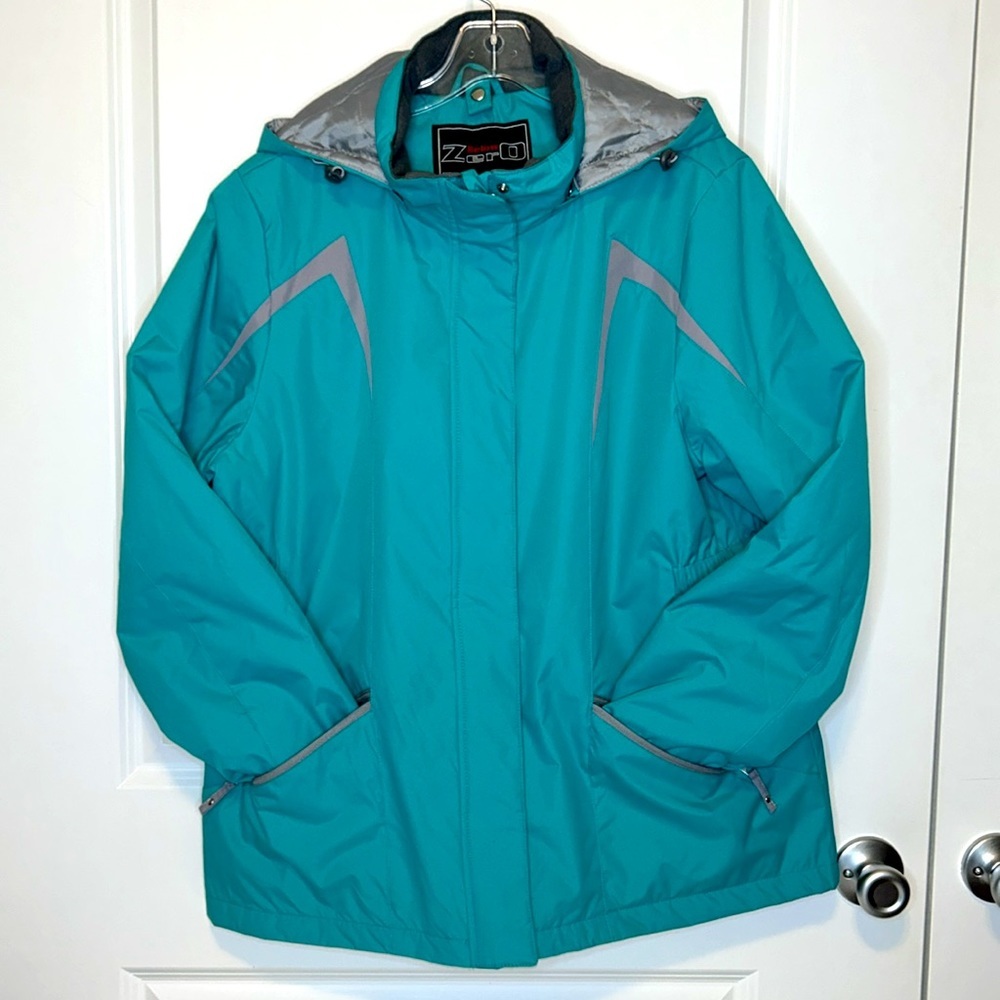 Rothschild, Below Zero Women’s Large, Green & Grey Snow Jacket - Picture 2 of 6